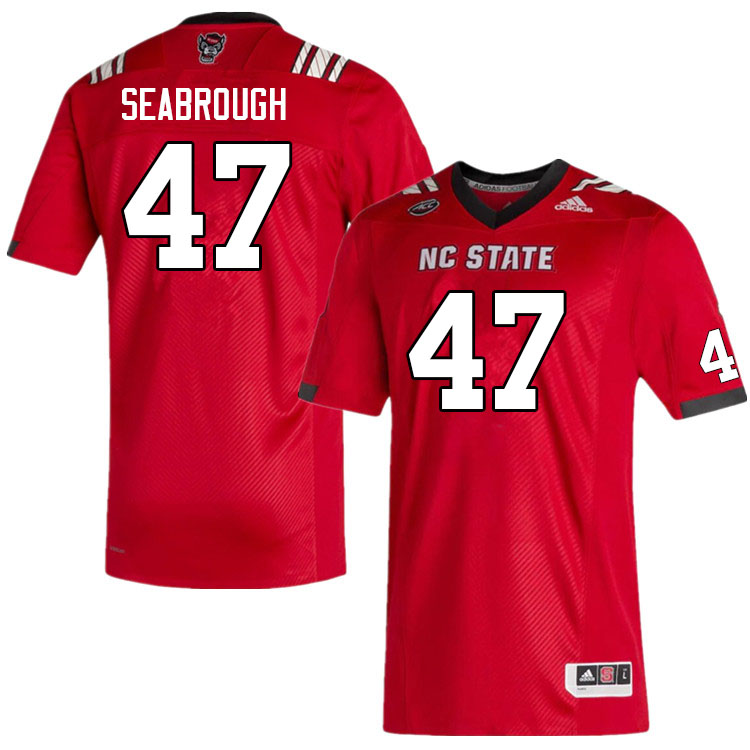 Men #47 Ced Seabrough NC State Wolfpack College Football Jerseys Sale-Red - Click Image to Close